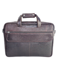 Tanhood Lucca Dark Brown Genuine Leather Croco Pattern Laptop Bag | Professional Office Messenger Bag for Men | Shoulder & Hand Carry Briefcase
