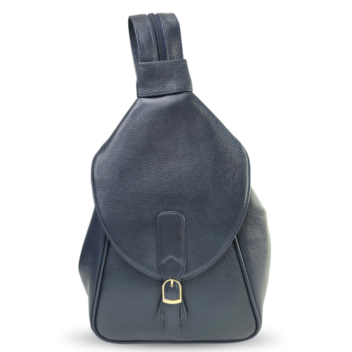 Tanhood Savona Navy Blue Genuine Leather Solid Pattern 2-in-1 Convertible Backpack & Tote Bag for Women | Stylish Travel & Daily Use Backpack Purse