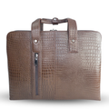 Tanhood Palermo Dark Brown Genuine Leather Croco Pattern Laptop Bag | Professional Office Messenger Bag for Men | Shoulder & Hand Carry Briefcase