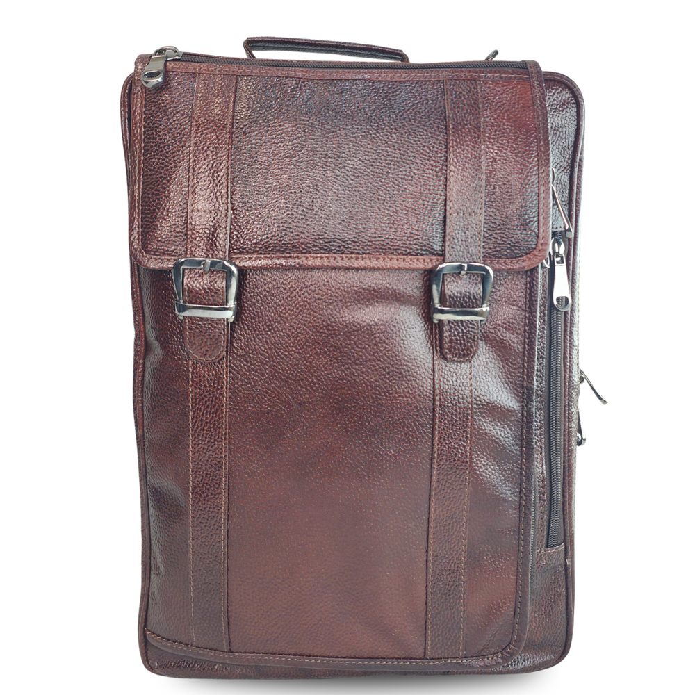 Tanhood Viareggio Dark Brown Genuine Leather Convertible Laptop Bag & Backpack for Men | 2-in-1 Office Messenger Bag | Fits 15.6 Inch Laptop | Multi Compartment Business Travel Bag