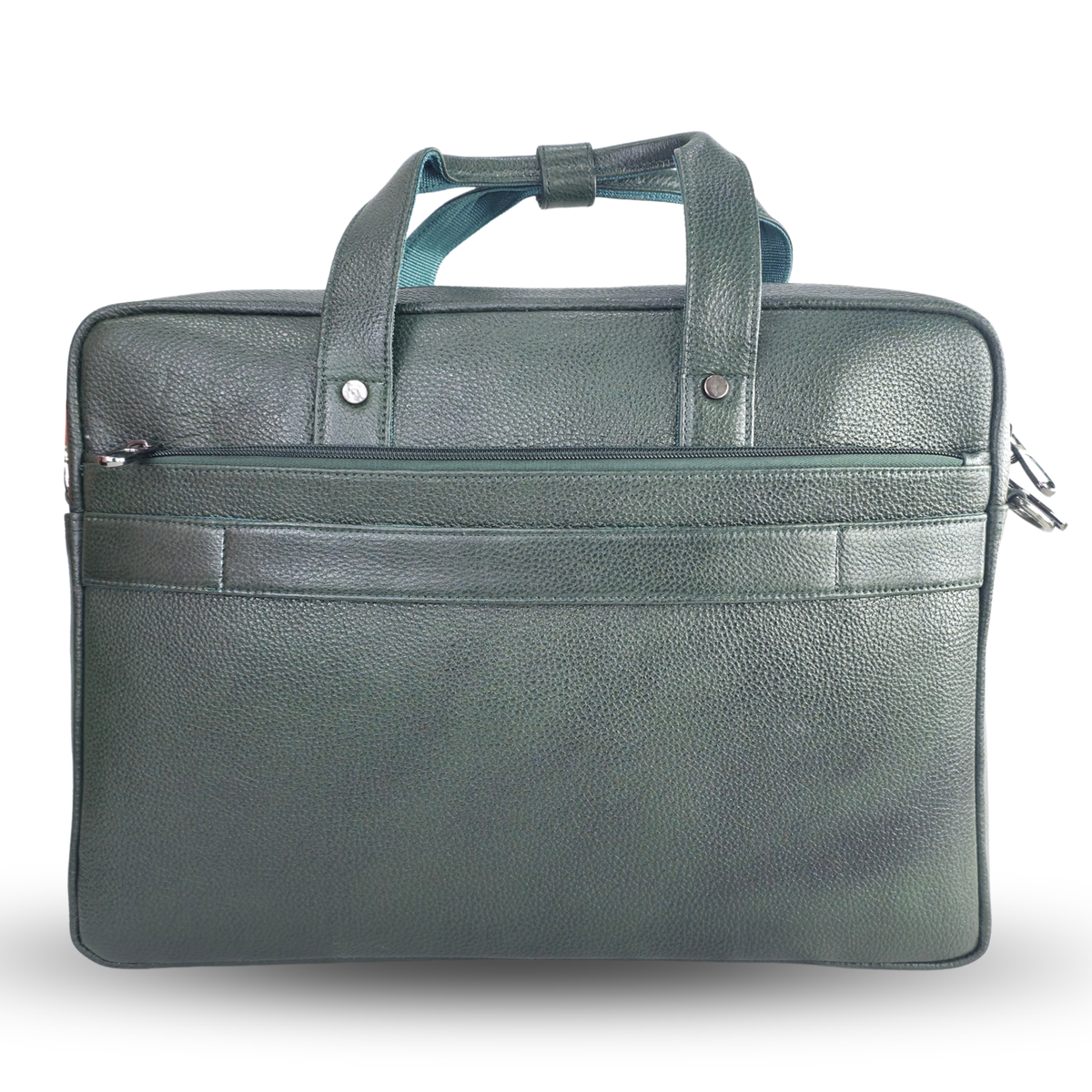 Tanhood Taranto Olive Green Genuine Leather Croco Pattern Laptop Bag | Professional Office Messenger Bag for Men | Shoulder & Hand Carry Briefcase