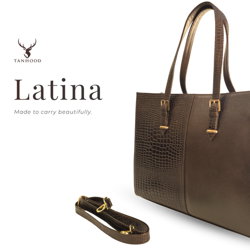 TANHOOD Latina Women's Leather Tote – Dark Brown