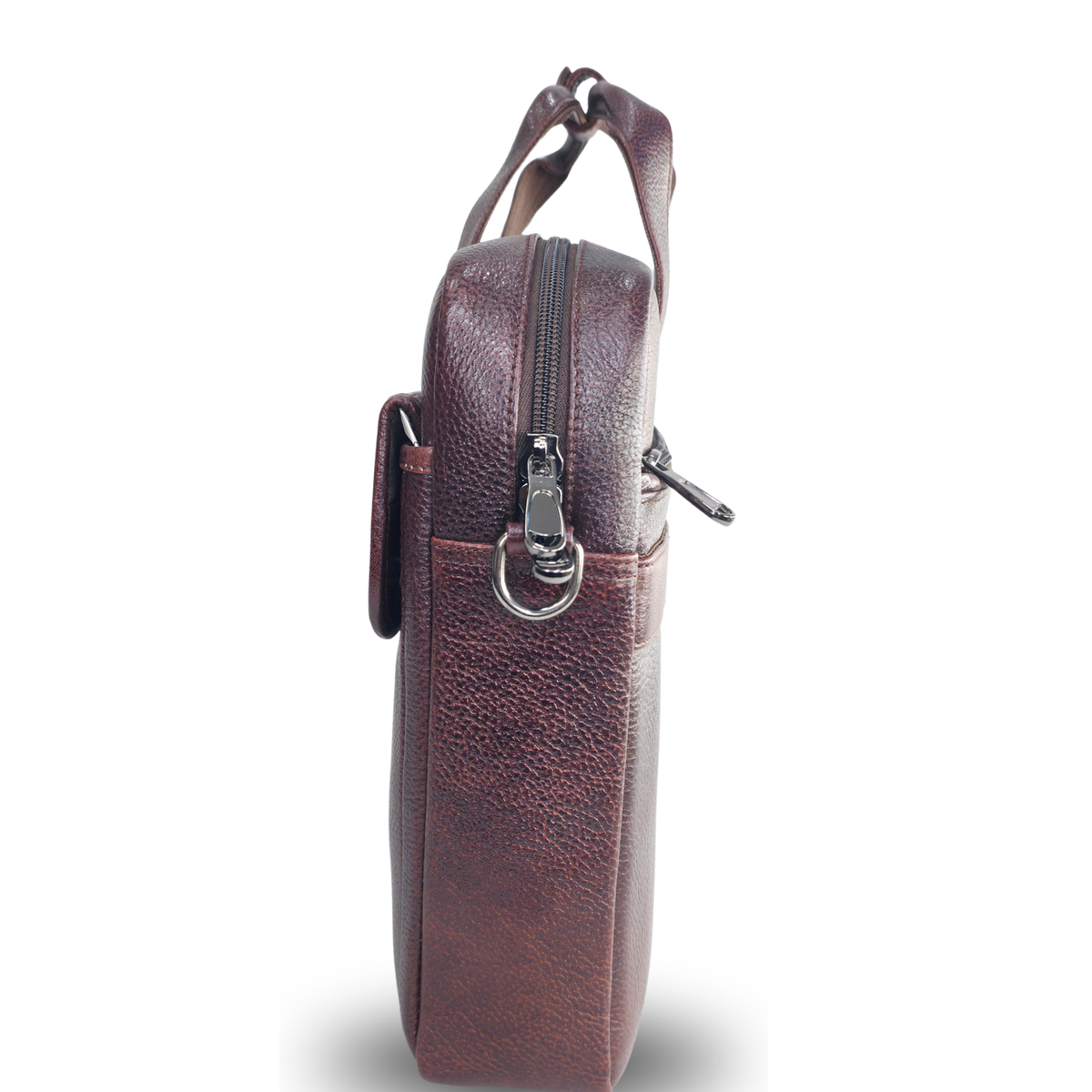 Tanhood Taranto Dark Brown Genuine Leather Croco Pattern Laptop Bag | Professional Office Messenger Bag for Men | Shoulder & Hand Carry Briefcase