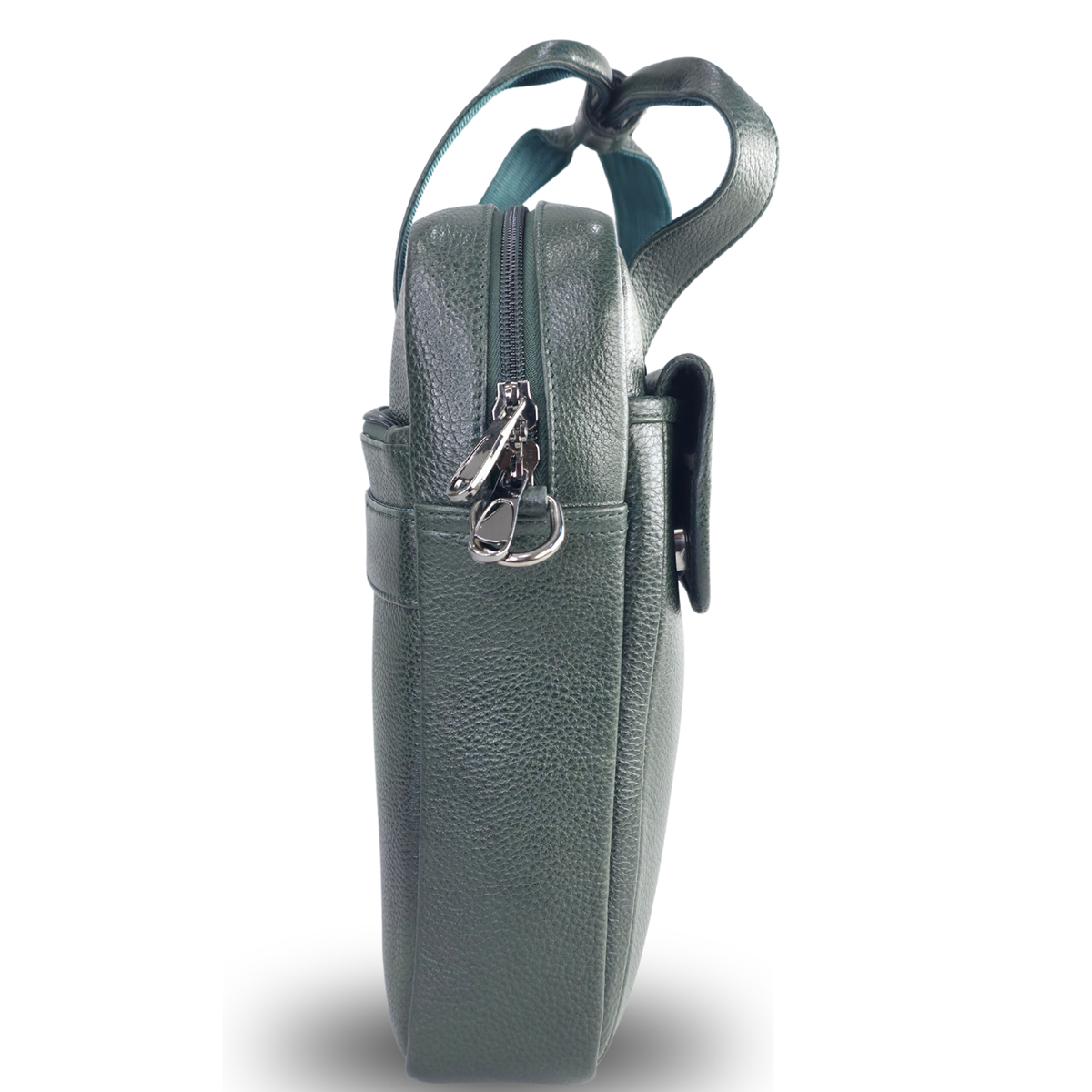 Tanhood Taranto Olive Green Genuine Leather Croco Pattern Laptop Bag | Professional Office Messenger Bag for Men | Shoulder & Hand Carry Briefcase