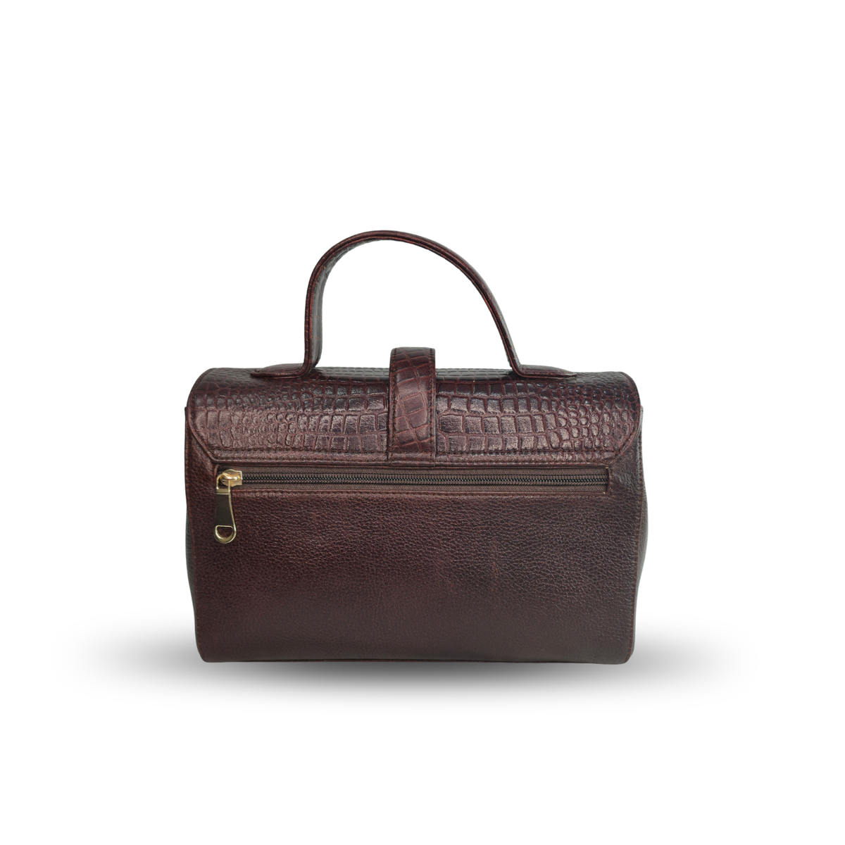 Tanhood Prato Dark Maroon Genuine Leather Croco & Solid Pattern Women Top Handle Sling Bag