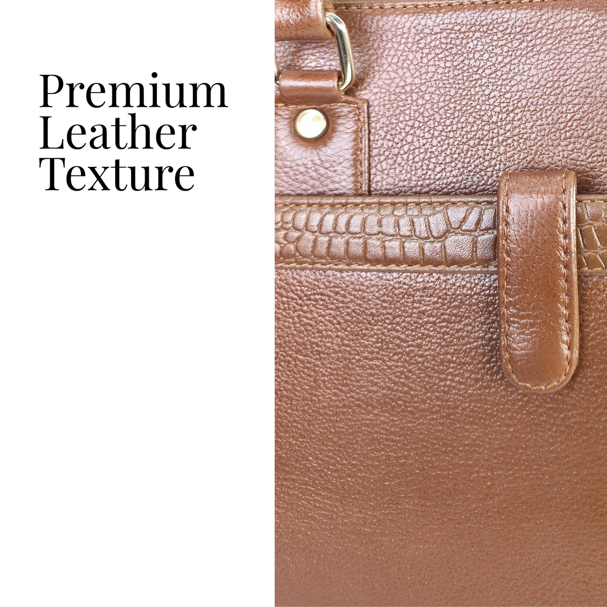 Tanhood Modica Light Brown Genuine Leather Solid Women Tote Bag | Office Shoulder Handbag for Work, Travel & Everyday Use