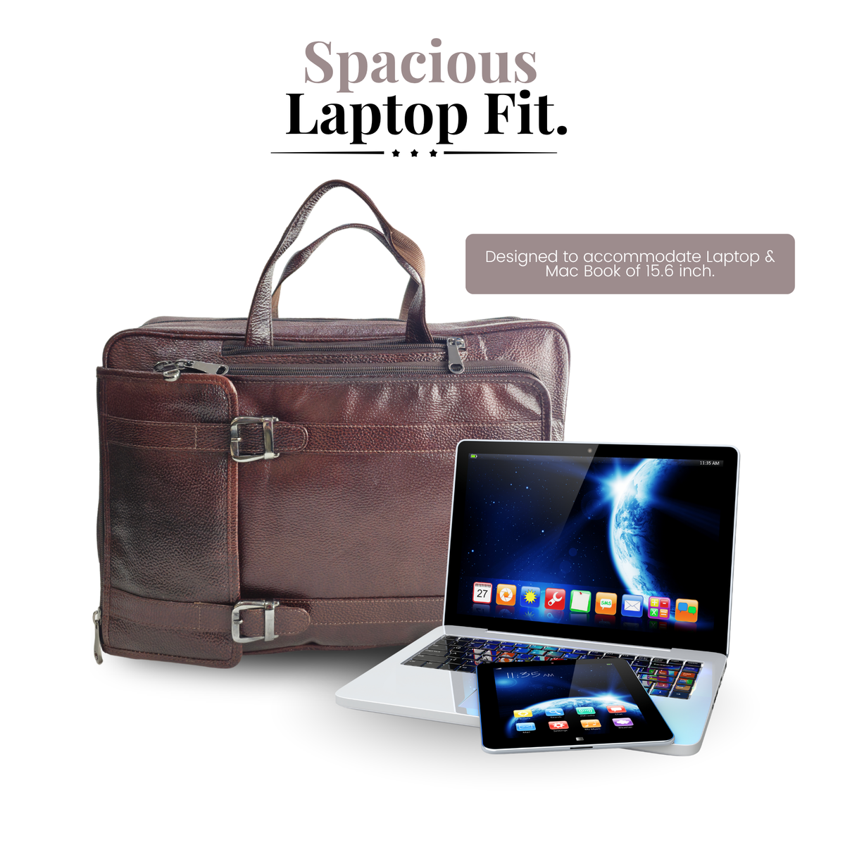 Tanhood Viareggio Dark Brown Genuine Leather Convertible Laptop Bag & Backpack for Men | 2-in-1 Office Messenger Bag | Fits 15.6 Inch Laptop | Multi Compartment Business Travel Bag