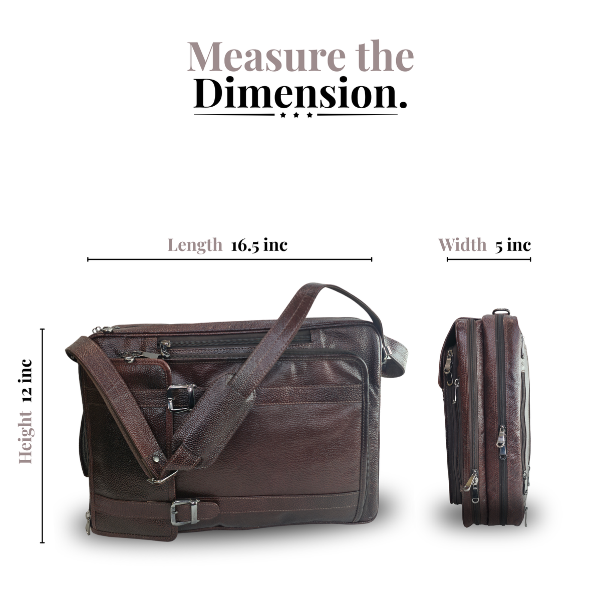 Tanhood Viareggio Dark Brown Genuine Leather Convertible Laptop Bag & Backpack for Men | 2-in-1 Office Messenger Bag | Fits 15.6 Inch Laptop | Multi Compartment Business Travel Bag