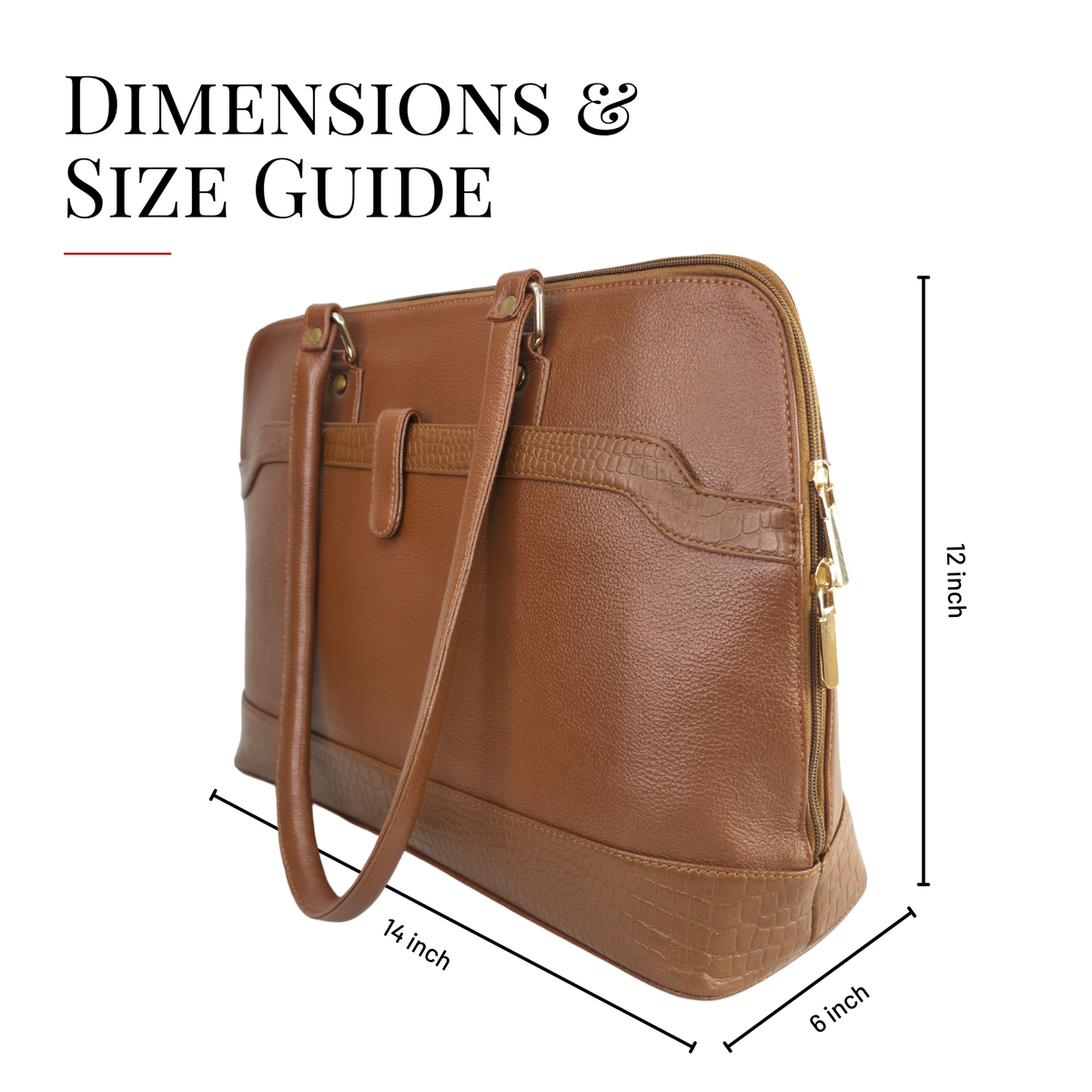 Tanhood Modica Light Brown Genuine Leather Solid Women Tote Bag | Office Shoulder Handbag for Work, Travel & Everyday Use